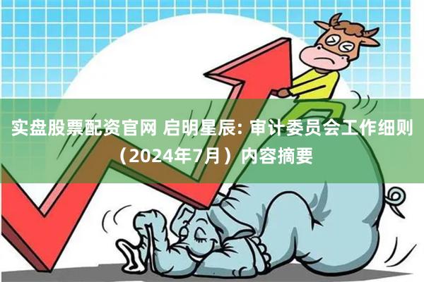 实盘股票配资官网 启明星辰: 审计委员会工作细则（202